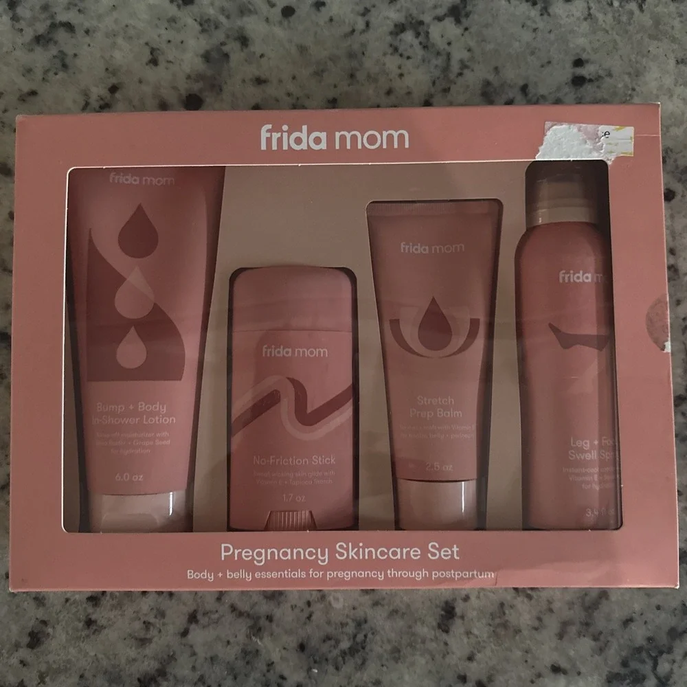 NEW Frida Mom 4pc Pregnancy Skincare Set -Lotion, Balm, Spray, & Stick, NIB
